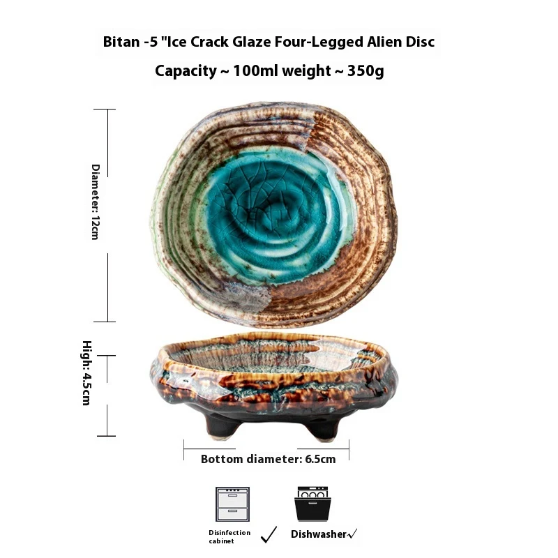 Elegante Plato de Cerámica con Pie Alto para Postres Snacks Salsas Versátil Diseño para Servir con Estilo Ideal para el Hogar