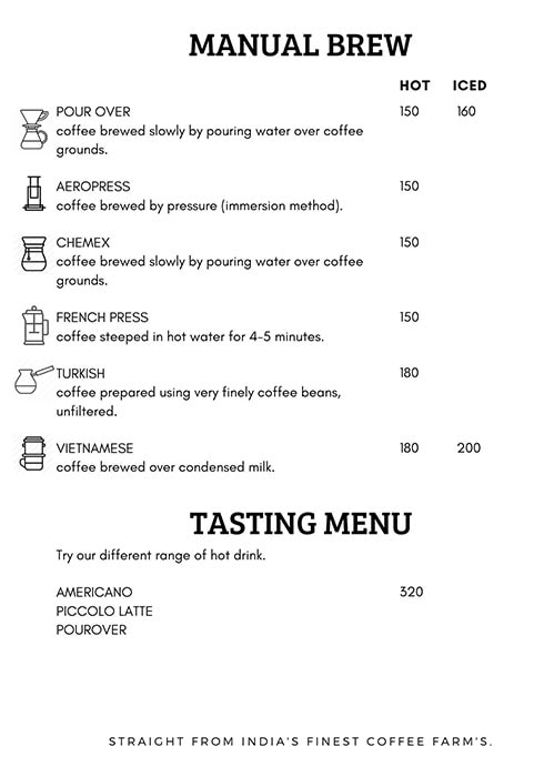 Manual artisanal coffee