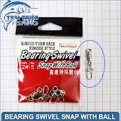 Khóa Câu Lure Tsurinoya Bearing Swivel Snap With Ball Vỉ 5 Cái Dùng Móc Mồi Câu Lure Cá Lóc Chẽm Mú