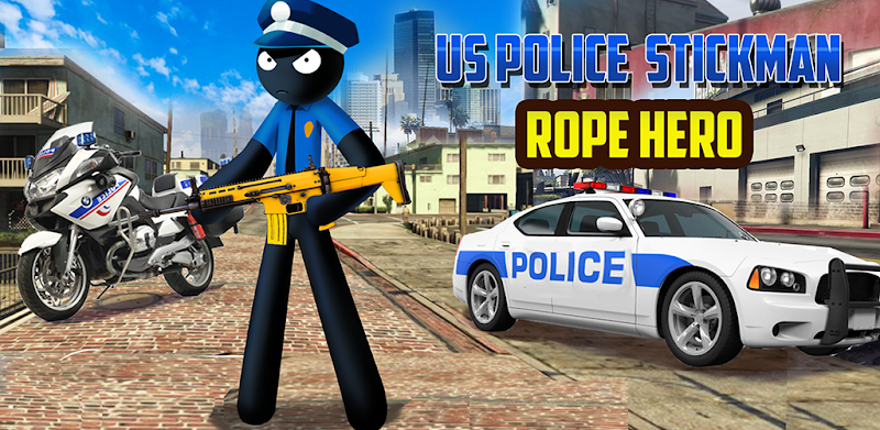 Amazing Police Stickman Rope Hero Gangster Vegas