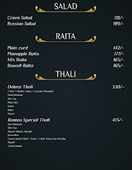 The Romeo's menu 1