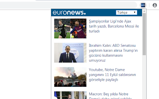 Euronews için haber akışı okuyucusu