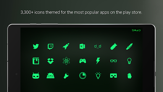 PipTec Green Icons & Live Wall Screenshot