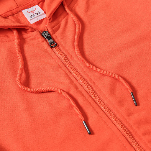 Title 9, Autumn Thin Solid Color Cotton Terry Hooded Zip...