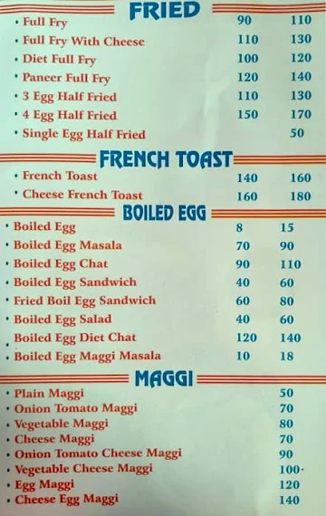 Deluxe Butter Omlette menu 