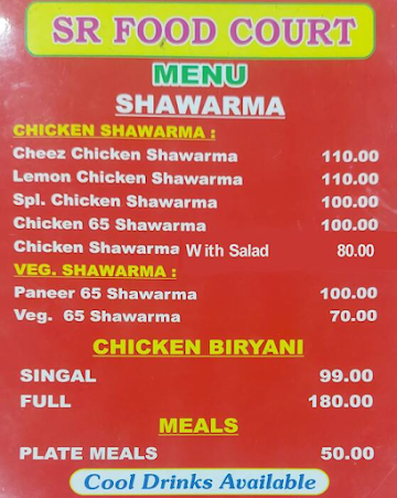 Sri Samridhi Restaurant menu 