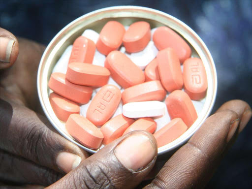 Some of ARV tablets for clinical HIV treatment.