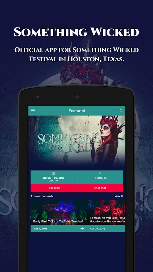 Android application Something Wicked screenshort