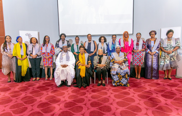 Amujae leaders with their coaches at a Nairobi hotel on April 30, 2023.