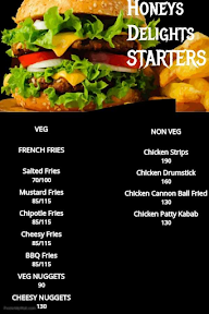 Honeys Delights menu 3