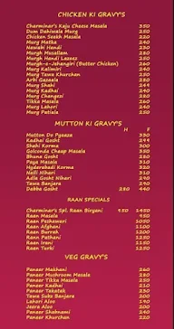 Charminar's menu 3