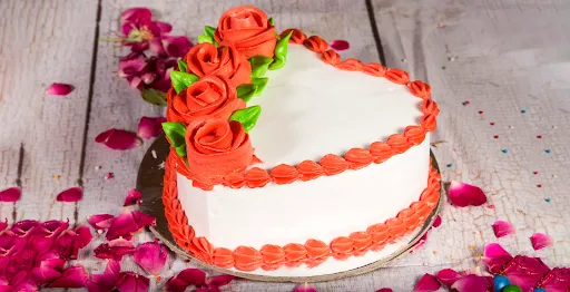 Pineapple Heart Shape Cake