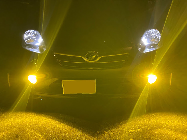 ミライースのミラ子・LEDフォグ取り付け・フォグライト交換・2色切替フォグに関するカスタム事例の投稿画像5枚目