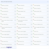 Fredd And Patts menu 1