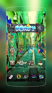 Street Graffiti Green Comic - náhled