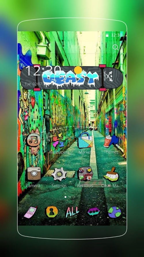 Android application Street Graffiti Green Comic screenshort