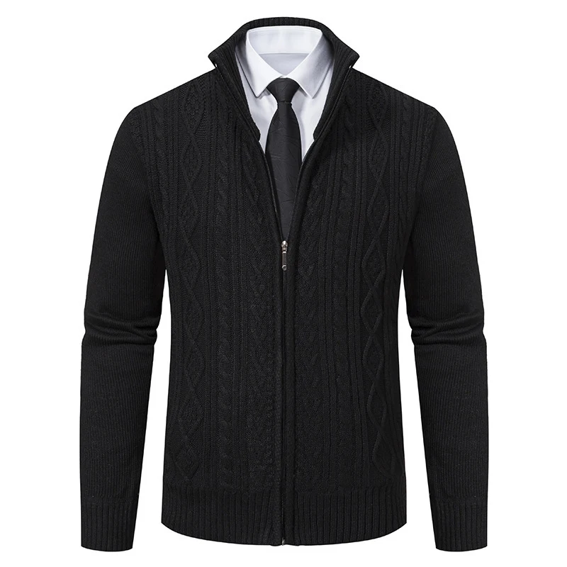 Cárdigan Casual para Hombre con Cuello Alto y Estilo Moderno, Abrigo de Suéter para un Look Elegante y Cómodo en Cualquier Ocasión