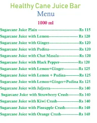 Healthy Cane Juice Bar. menu 3