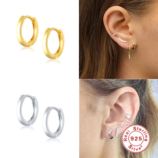 Title 7, S925 Sterling Silver Glossy And Simple Fashion ...