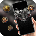 Cool black three eyes iron raven theme fo 2.0.1 APK تنزيل