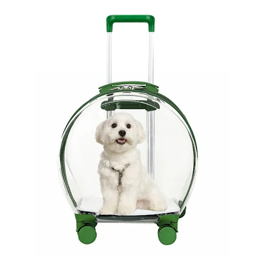 Pet Trolley Suitcase Carrier Transparent Beauty Case Trolley Professiona Portable Durable Carrier for Cats and Small Dog