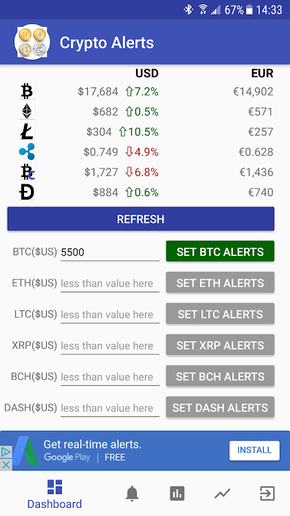 Bitcoin Monitor Btc Price Alert Android Apps Appagg - 