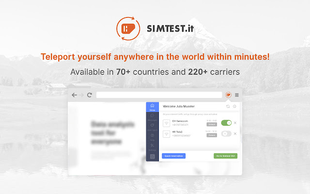 SIMTEST.IT Mobile proxy chrome extension