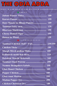 The Odia Adda menu 1