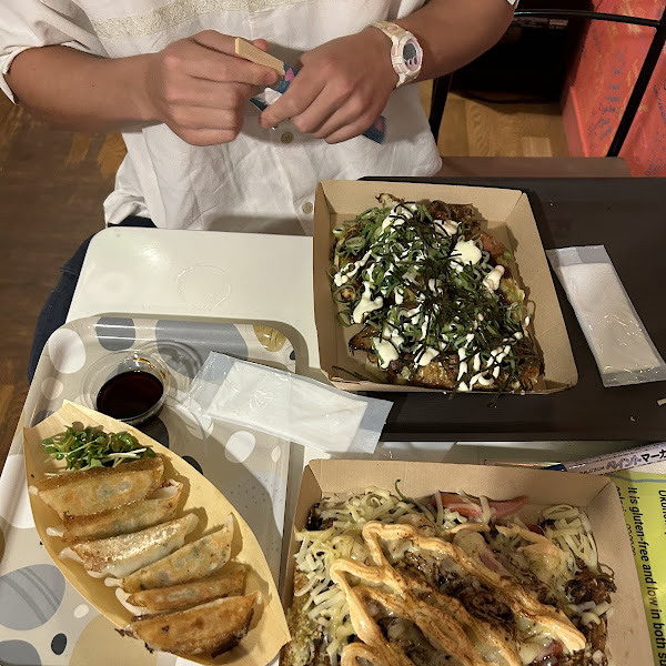 Gf vegan gyoza & gf okinomiyaki