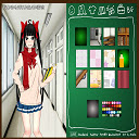 Anime school girl dress up game Chrome extension download