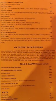 VIK's Kitchen menu 1