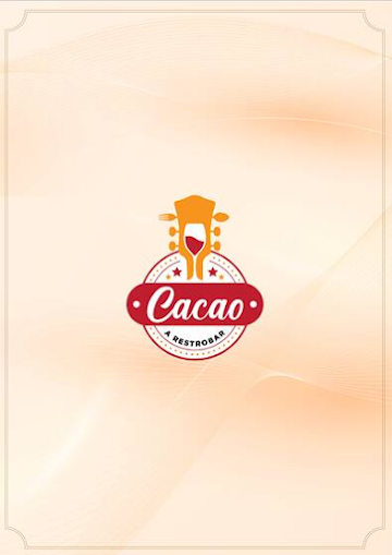 Cacao - A Restrobar menu 