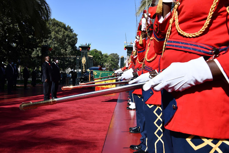 President Cyril Ramaphosa and his Senegalese counterpart Macky Sall at the Presidential Palace in Dakar, on what is the last stop of the SA leader's West African visit.