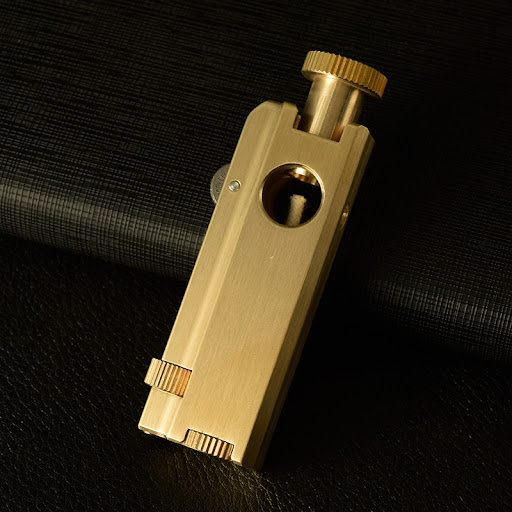 Title 5, Vintage Metal Brass Heavy Duty Trench Lighter. ...