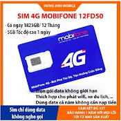 Sim 4G Mobifone 12Mdt50 Trọn Gói 1 Năm Không Cần Nạp Tiền, Có Ngay 5Gb 1 Ngày, Chuyên Dùng Data Loại Không Nghe Gọi