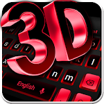 Cover Image of ดาวน์โหลด 3D Black Red Keyboard Theme 10001004 APK