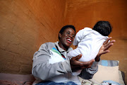 Elina Maseko with her baby, Precious, at home in Mamelodi East.