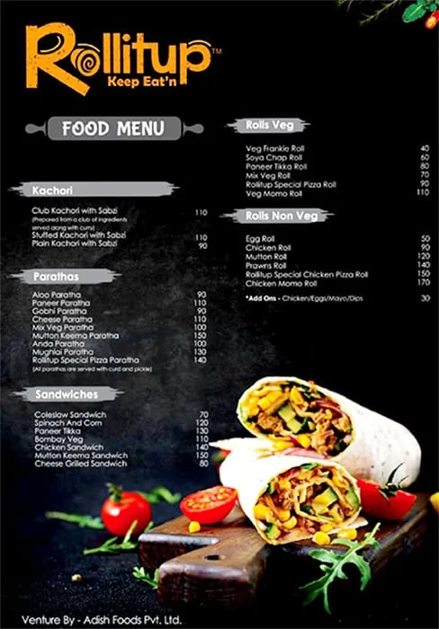Rollitup Food Menu 1