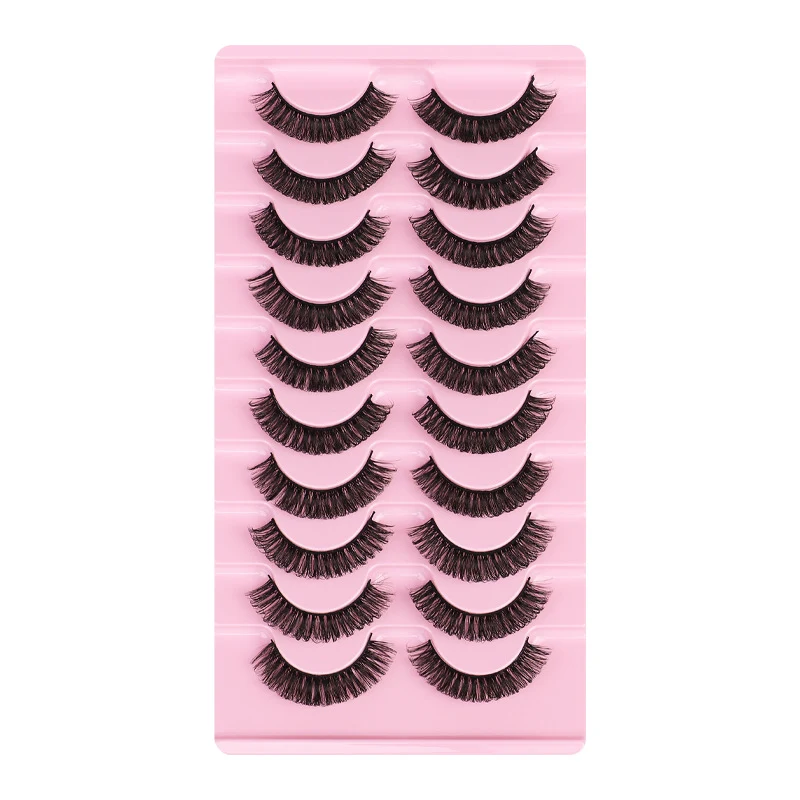 Grote D-krul Russian Volume valse wimpers tien paar. Creëer een volumineuze, dramatische look met prachtige ogen.