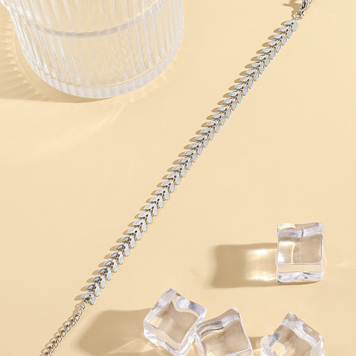 Title 1, Stainless Steel Simple Fashion Leaf Wheat Brace...