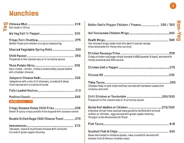 Indiranagar Social menu 