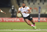 Sergeal Petersen of the Toyota Cheetahs during the Currie Cup match between Toyota Free State Cheetahs and Xerox Golden Lions at Toyota Stadium on August 26, 2017 in Bloemfontein.