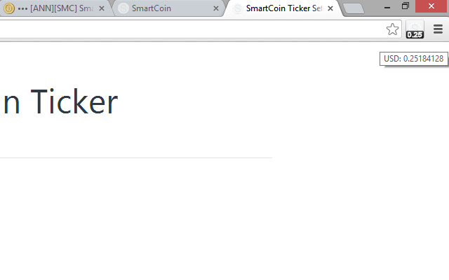 SmartCoin Ticker chrome extension