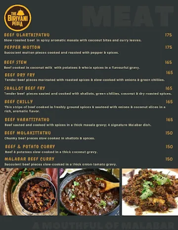 The Biriyani Pedia menu 