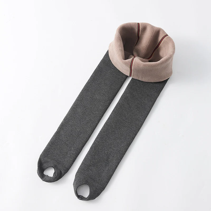 Collants bébé à rayures verticales avec épaississement en velours, chauds et épais, parfaits pour l'hiver, confort optimal et douceur.