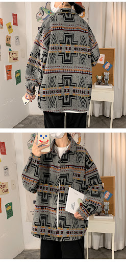 Title 7, Hong Kong Style Poster Wall Loose Woolen Coat P...
