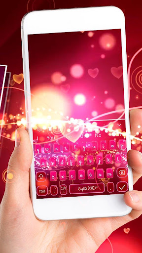 3D Red Heart Live Keyboard Theme ?