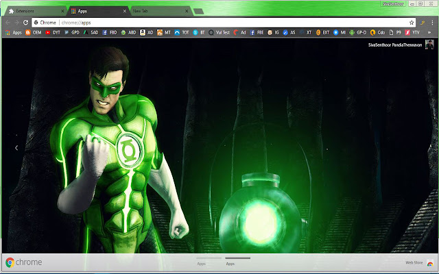 Green Lantern Super Hero Justice League Hero chrome extension