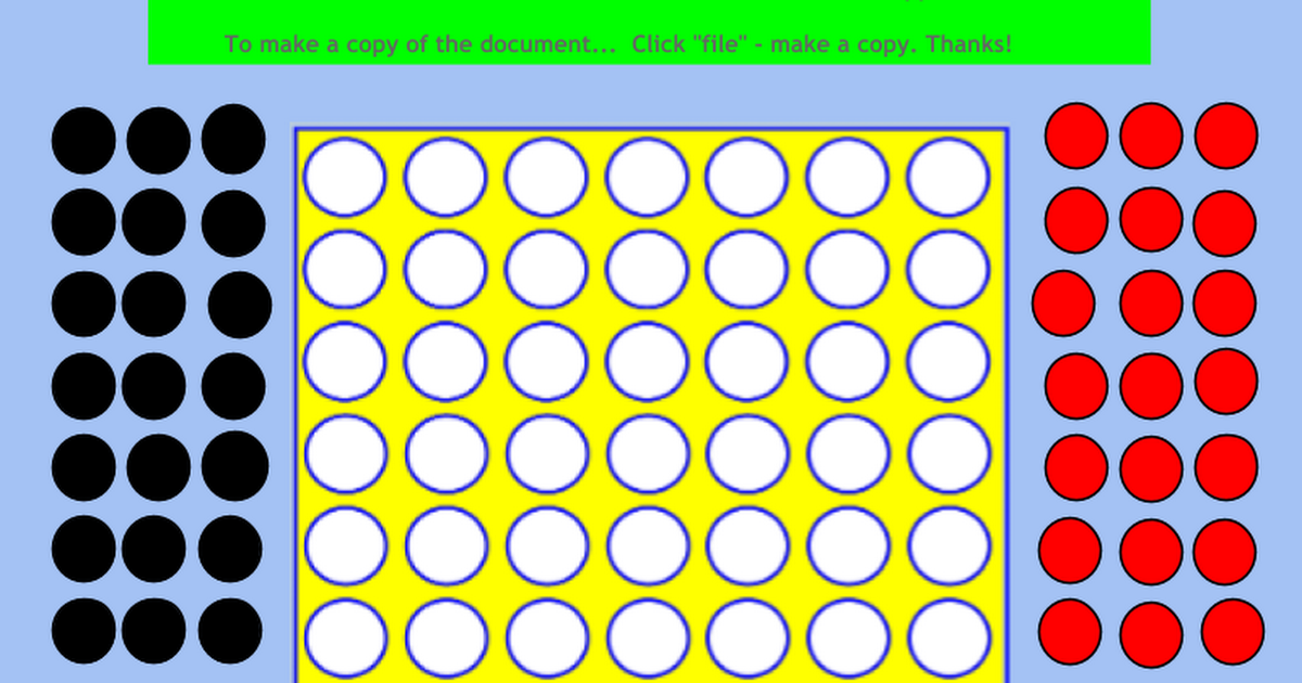 Connect Four Template