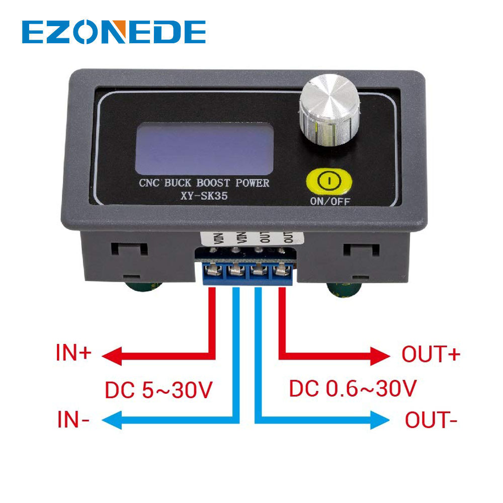 DC-DC 5V 12V 24V Adjustable Automatic Buck Boost Power Supply Module CCCV Step UP DOWN Voltage Converter Solar Charging XY-SK35